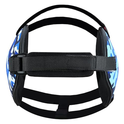 ROAR-INT Kid's Ear Guard BJJ Grappling Head Guard Adjustable Wrestling Headgear For Boys and Girls Earguard MMA Jiu Jitsu (Blue-Camo) - color: Blue-camo