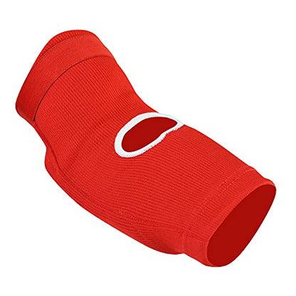 Combat Corner Muay Thai Elbow Pads for MMA, Boxing, Kickboxing, Martial Arts (Red, Small/Medium)
