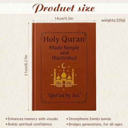 The Quran Journey – Holy Quran Made Simple and Illustrated, Easy Tafsir with Thematic Breakdown of All 114 Surahs, Complete Study & Reflection Guide for Beginners Reverts Daily Prayer