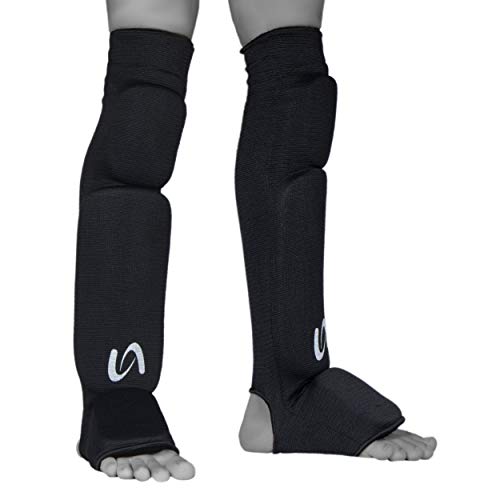 Ultimate - Cloth Shin Instep with Built-in Knee Pad - Karate MMA Boxing Muay Thai Training - size: Small-Medium