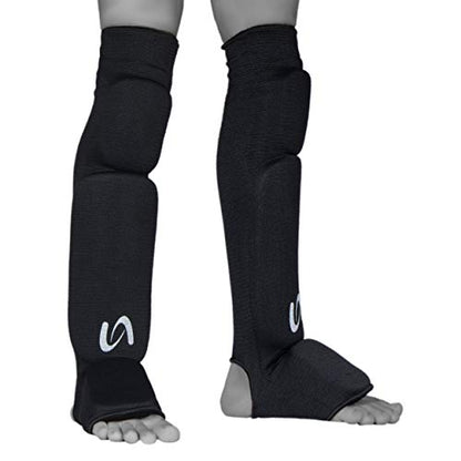 Ultimate - Cloth Shin Instep with Built-in Knee Pad - Karate MMA Boxing Muay Thai Training - size: Small-Medium