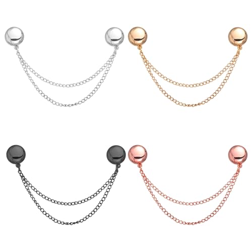 4pcs Magnetic Clothing Clips, Multi-Function Magnetic Button Clips Pinless Magnet Clothing Pins Clothing Accessories for Sleeves Skirts Dresses (Gold, Rose Gold, Gun Black, Silver) - color: Gold, Rose Gold, Gun Black, Silver