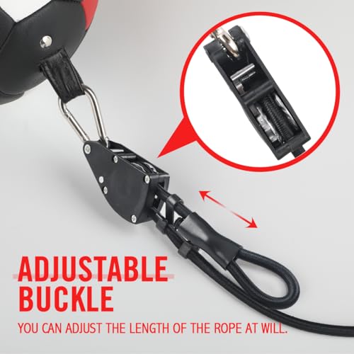 Flex Double End Punching Bag and Extra Adjustable Bungee Cords Bundle - Complete Home & Gym Exercise Equipment Set for Men & Women