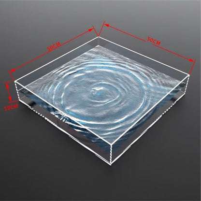 Acrylic Shallow Sink Tray Photography Display Cabinet Low Water Tank Storage Box (50x50x10cm/20x20x4in) - size: 50x50x10cm/20x20x4in