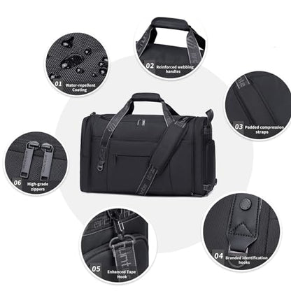 ARCTIC HUNTER AH Gym Bags for Men Women, 42L Large Travel Duffle Bag, Carry On Bag for Airplanes with Shoe Compartment for Sports, Weekend Trips, Overnight and Camping - Black - style: Duffel Bag Pro