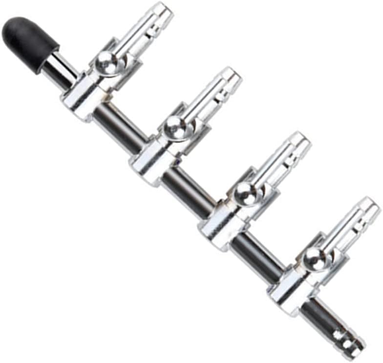 Aquarium Air Valve 4 Way Inline Manifold Air Flow Pump Tubing Splitter Lever Control Valve