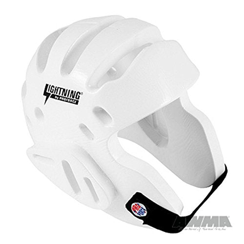Proforce Lightning Karate/Martial Arts Sparring Headgear - color: White, size: Medium