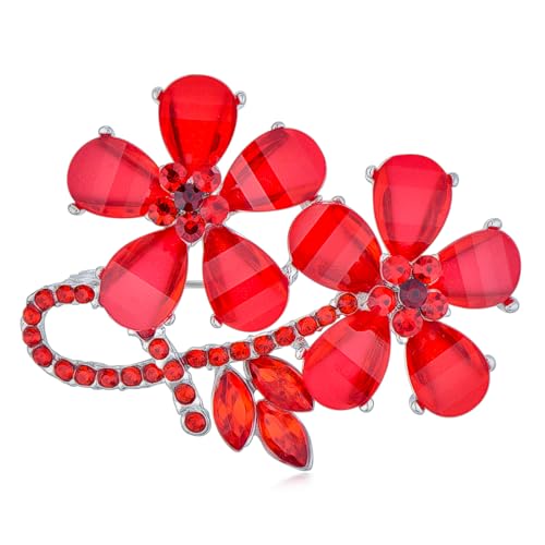 Rhinestone Flower Brooch - Crystal Flower Pin for Women - Valentine's Day & Mother's Day Gift - color: Style 12