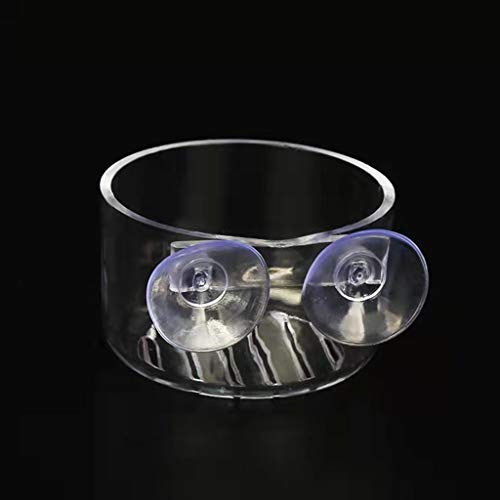 2 Packs Aquarium Live Feeder Shrimp Fish Food Feeding Cups Small Clear Acrylic Cup with Suction Cup