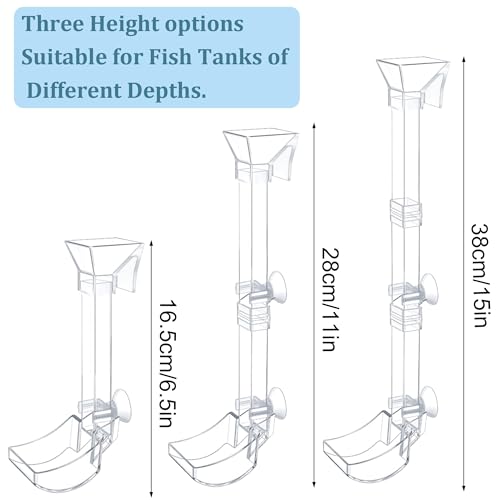 Aquarium Fish Shrimp Feeding Dish Set Clear Fish Feeder Tube and Dish with Cleaning Brush and Measuring Spoon for Feeding Shrimp and Preventing Food Scattering Feeding Supplies for Shrimp Large - size: Large