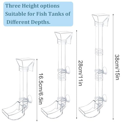 Aquarium Fish Shrimp Feeding Dish Set Clear Fish Feeder Tube and Dish with Cleaning Brush and Measuring Spoon for Feeding Shrimp and Preventing Food Scattering Feeding Supplies for Shrimp Large - size: Large