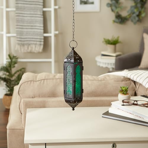 Zings & Thingz 57070457 Blue Hanging Lantern, Black