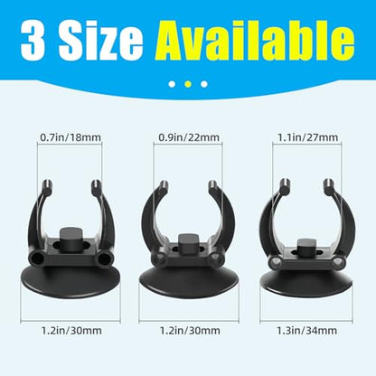 AQUANEAT 12 Pack Aquarium Suction Cups with Clip Black,for 0.75" Aquarium Heater and Large Submersible Light, Tubing Hose, Plant Fish Tank - size: 0.7inch