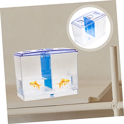 POPETPOP Miniature Fish Breeding Box Acrylic Isolation Tank Incubator for Bettas Guppies Safe Feeding Hatchery with Smooth Surface for Home Aquariums