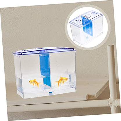 POPETPOP Miniature Fish Breeding Box Acrylic Isolation Tank Incubator for Bettas Guppies Safe Feeding Hatchery with Smooth Surface for Home Aquariums