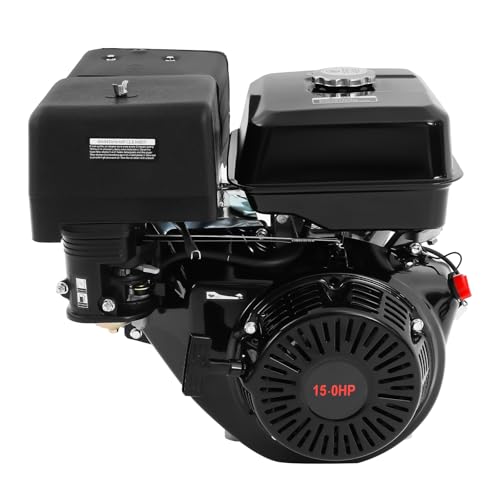 4-Stroke 15HP Gasoline Engine, 420CC Gasoline Engine with High-Precision Carburetor and Large Capacity Fuel Tank, Built-in Forced Air Cooling Pull Start Portable Gasoline Engine - size: 15HP 420CC