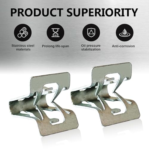15 PCS Dashboard Trim Clip, A-Pillar U-Shaped Liftgate Trim Panel Fastening Buckle, Metal Rust-Proof Decorative Fixing Clips Replacement, Universal for Most Cars Repair Accessories (Silver)