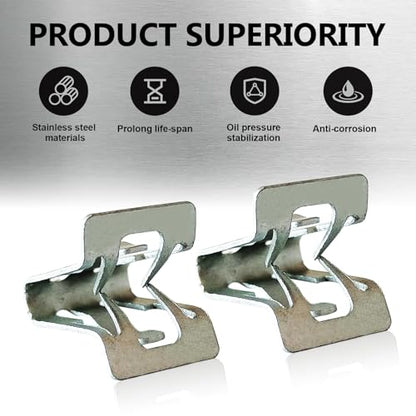 15 PCS Dashboard Trim Clip, A-Pillar U-Shaped Liftgate Trim Panel Fastening Buckle, Metal Rust-Proof Decorative Fixing Clips Replacement, Universal for Most Cars Repair Accessories (Silver)