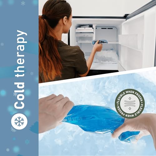 4PK Flexible Gel Ice Packs for Injuries Reusable - Gel Ice Pack Cold Compress for Knee, Back, Neck, Wrist, Hand, Elbow, Ankle Pain Relief - 9.5" x 4.5" - style: Cold