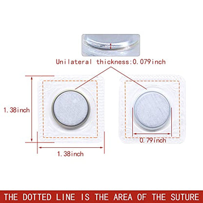 SEMINI Hidden Sew Magnetic Snap Invisible Hidden Sew in PVC Hidden Purse Closure for Fastener Handbag Cloth Clasp DIY Craft Sewing Tools (20mm) - size: 20mm,circular