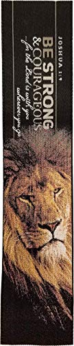 Logos Bookmark - Be Strong & Courageous - Joshua 1:9, Christian Cloth Carpet Bookmark - color: Be Strong & Courageous, size: Single