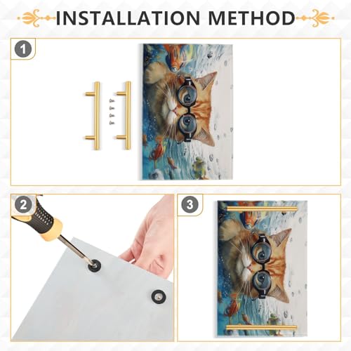 Cat Fish Vanity Tray,Bathroom Tray,Jewelry Storage Dresser Tray Kitchen Sink Toilet Tank Tray Organizer for Candle Plant Perfume Shampoo Towel Home Decor 7.87 * 11.81in 2011086