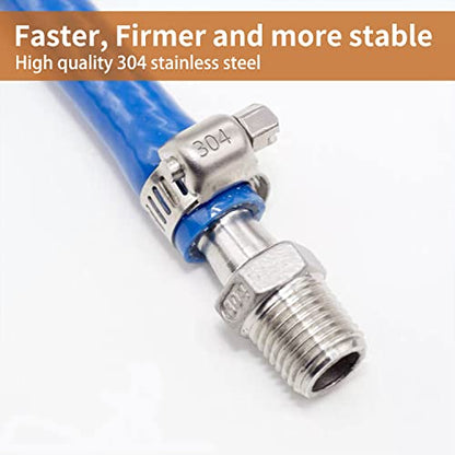 Hose Clamp, 100 Pack Stainless Steel Hose Clamps Worm Gear Fuel Line Pipe Clamps, 10-16mm (1/2 inch) - size: 10-16mm (1/2inch)