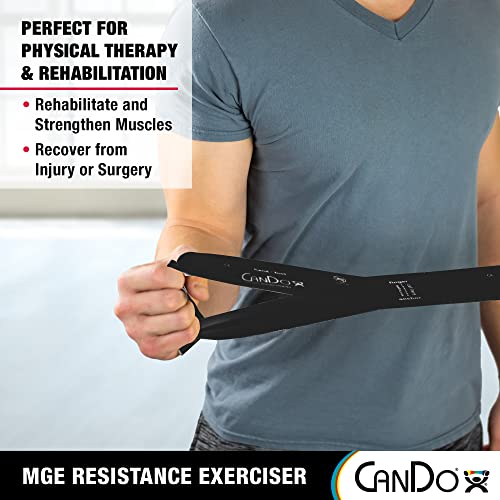 CanDo Multi-Grip 6 Foot Exercise Resistance Band with Hand/Foot Loops for Total Body Workouts, Training, Rehab, Stretching and Therapy - style: X-Heavy