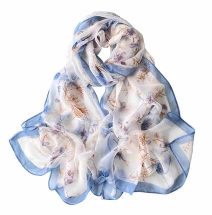 Xyueanlo Scarfs for Women Lightweight Scarves Fashion Print Floral Pattern Scarf Shawls - color: R-24