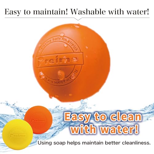 Massage Lacrosse Balls for Myofascial Release, Trigger Point Therapy,Manual Massage Balls, Muscle Knots, and Yoga Deep Tissue Massage. Set of 2 Firm Balls (Orange and Yellow) - color: Orange and Yellow