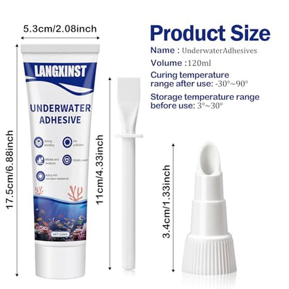 120ml Aquarium Safe Silicone Sealant, Clear for Fish Tank Repairs | Clear flexible silicone seals aquarium cracks and leaks above or below water with strong adhesion and waterproof protection. - size: 120ml