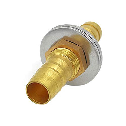 Brass 5/16" Hose Barb Bulkhead Fitting Thru-Bulk Straight Adapter for Water Fuel Air - size: 5/16" Hose Barb