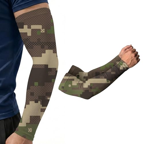 ARMORAY Arm Sleeves for Men UV Protection Cooling SPF 50 Sun Sleeves Sports - color: Forest Camo