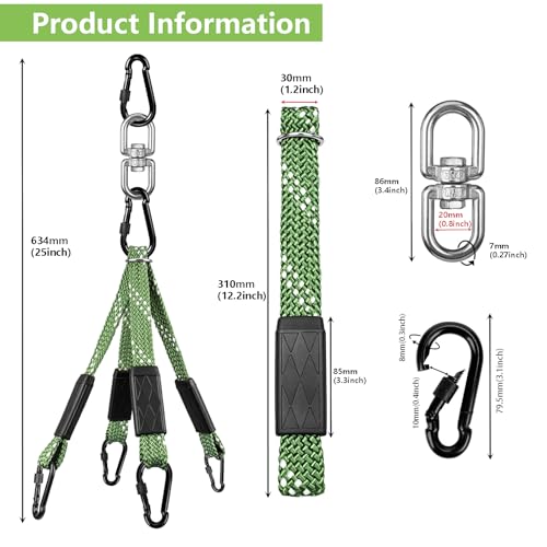 Heavy Duty Punching Bag Hanger with Boxing Bag Straps,180° +360° Rotation, Wall Ceiling Mount Hook for Heavy Boxing Bag, Weight Training, Aerial Yoga - color: Green