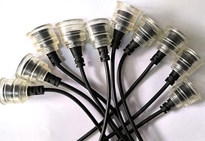 Marine Color 10 Pcs T8 Waterproof Bulb Lamp Socket Base Holder, Aquarium Lighting Fixture, Water-Resistant Lamp Holder for Freshwater & Marine Tank Lighting System