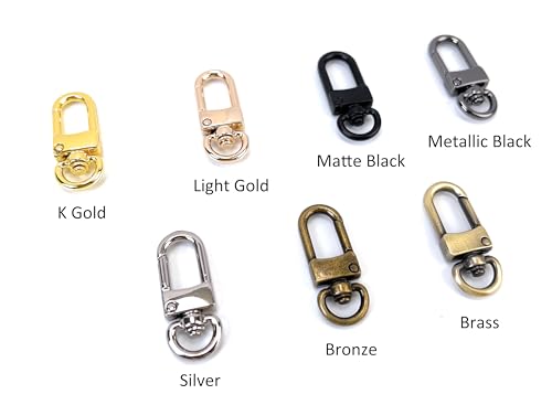 10 Pcs Bronze Classic Swivel Lobster Clasps | Premium Zinc Alloy Heavy-Duty Construction Secure Spring Closure 360° Smooth Rotation DIY Craft & Repairs - color: Bronze