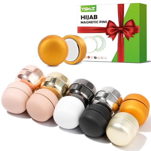 10 Pairs Multi-Use Pinless Strong Magnetic Hijab Pins No-Snag - color: Classic Style, size: 10pcs