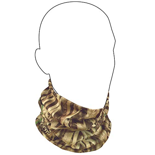 Fishing Face Mask Neck Gaiter - UV Sun Protection Cover for Men Women | Moisture-Wicking, Quick-Drying, Lightweight, Camo Design, Multi-Style Headwear, SPF Sun Shield - color: Grass Blades