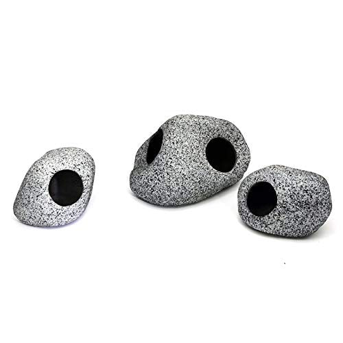 Aquarium Decorations Rock, Stackable Fish Tank Decor | Shrimp Habitat, Breeding Tube, Hiding Cave, Betta Fish,Ceramic Shelters