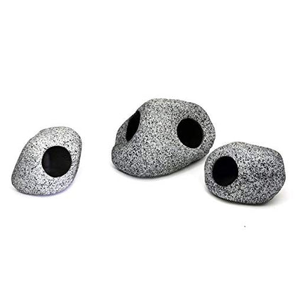Aquarium Decorations Rock, Stackable Fish Tank Decor | Shrimp Habitat, Breeding Tube, Hiding Cave, Betta Fish,Ceramic Shelters