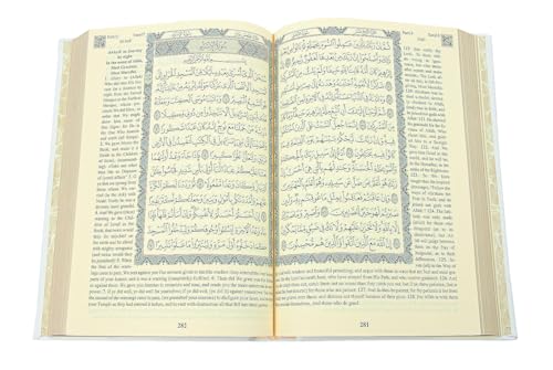 ihvan online Holy Quran – Arabic & English Translation,Thermo Leather Hardcover, Easy-to-Read Script, QR Code Audio Support, Islamic Gift for Ramadan, Eid, Hajj & Umrah, White, 6.7'' X 9.5'' - color: Arabic & English Translation-white 2