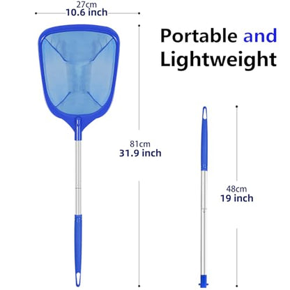 Hot Tub Skimmer Net with Ultra Fine Mesh, Handheld Spa Pool Net for Fine Debris & Leaves, Lightweight Safe-Edge Cleaner for Hot Tubs, Small Pools & Spas - size: 2