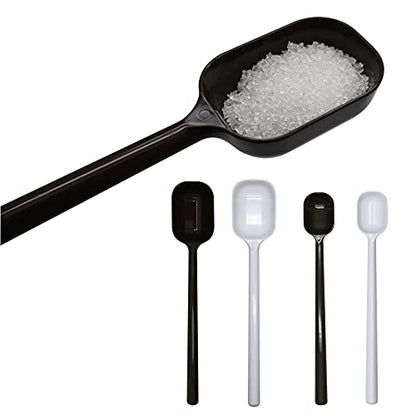 EIKS 4-Pcs Long Handle Scoop Measuring Spoons, Work Well for Deep Jars | For Dry and Liquid Ingredients, Coffee bean, Salts, Sugar, Syrup Honey, Apply for Kitchen Cooking Baking