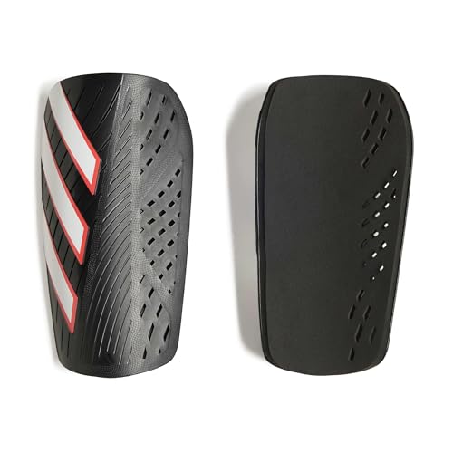 adidas Unisex Adult Tiro Soccer Shin Guards - color: Black/White/Lucid Red/Club, size: Small