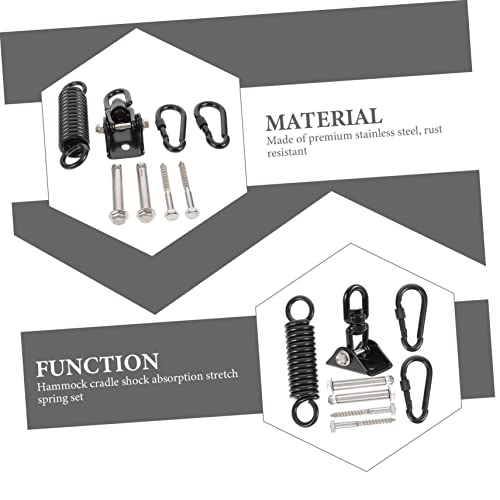 Stainless Steel Heavy Bag Suspension Hook Set for Boxing Punching Bag Bracket Spring Shock Absorbent Adjustable Design for Home Gym and Outdoor Use