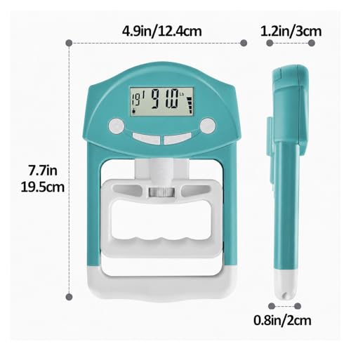 Hand Grip Strength Tester - 220lbs/100kg Digital Hand Dynamometer with High-Precision Strain Gauge, Electronic Handgrip Strength Testing Tool for Athletes, Seniors & Fitness Tracking - color: Blue