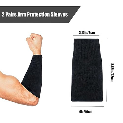 REDANHA Arm Protection Sleeves Level 5 Protection Cut Burn Resistant Sleeve Anti Abrasion Forearm Cover Protector - color: Black