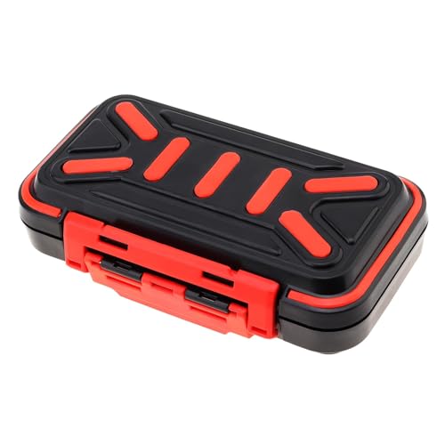 Fishing Tackle Storage Box, Double Sided Waterproof, 16 Compartments, Fishing Lure Box Storage Containers (Black) - color: Black