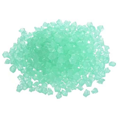 MECCANIXITY 1000pcs Glow Rocks 8-10mm Glow Pebbles Decoration in The Dark Luminous Stones Decor DIY Decorative Light Green for Garden, Potted Plant, Fish Tank - color: Light Green