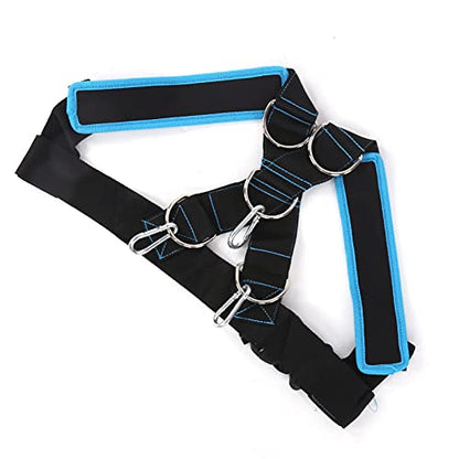 Shoulder Strap Pulling Sled Harness Vest for Speed and Agility Training - color: Black Blue